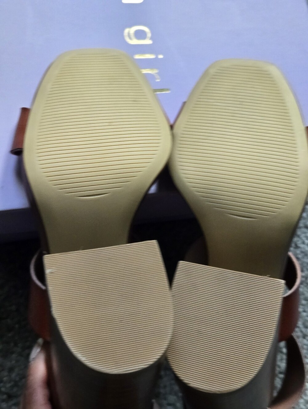Madden Girl Chestnut Brown Ankle-Strap Block Heel Sandals - Picture 6 of 7